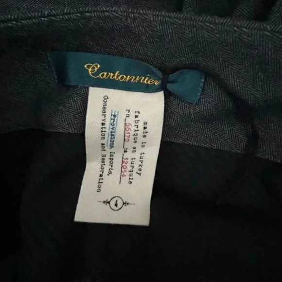 Anthropologie Cartonnier Straight Leg Gray Trousers | size 4 - Picture 6 of 7